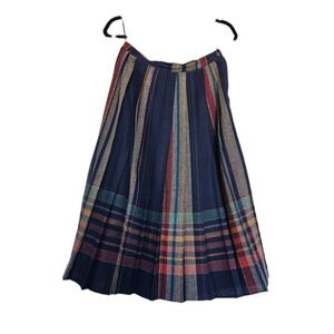 Vtg Clyde Plaid Pleated Preppy Academia Ivy League Classic Heritage Skirt 26